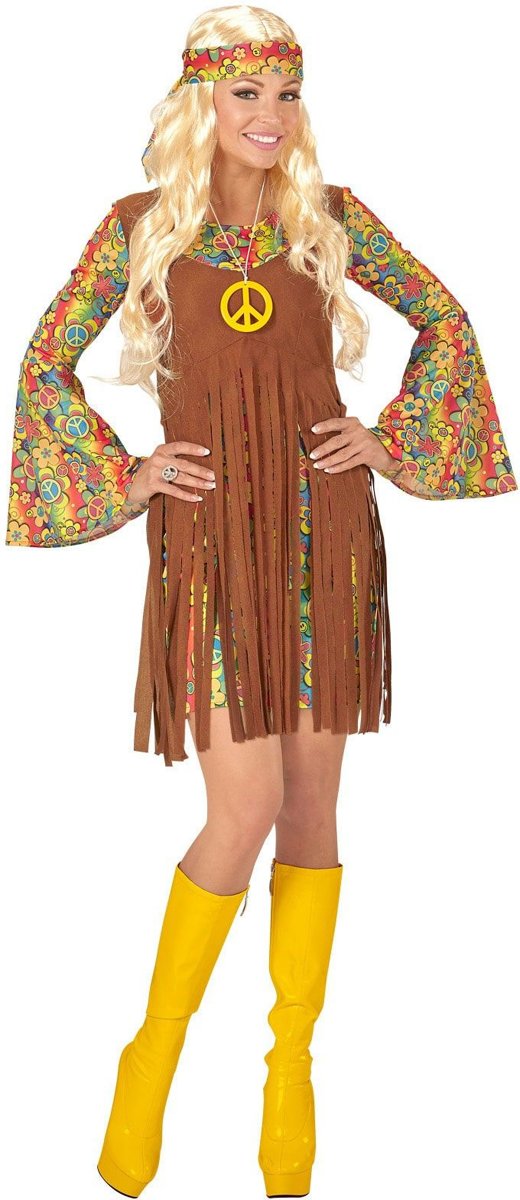 Hippie Kostuum | Hippie Meisje Davy | Vrouw | Large | Carnaval kostuum | Verkleedkleding